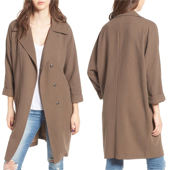 leith oversize double breasted coat